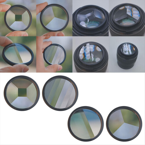Filtro de lente de câmera prismática de vidro caleidoscópios de 49 mm A 1
