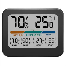 Termometru digital cu ecran mare și temperatură, contor de umiditate