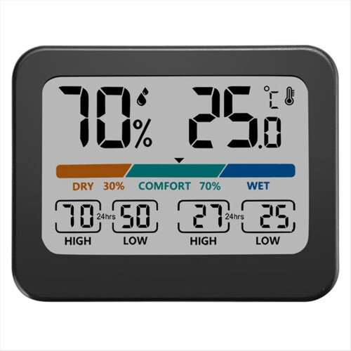 Termometru digital cu ecran mare și temperatură, contor de umiditate
