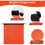 Sicherheitsflaggen-Set, 6 leuchtend orangefarbene Mesh-Warnflaggen 5