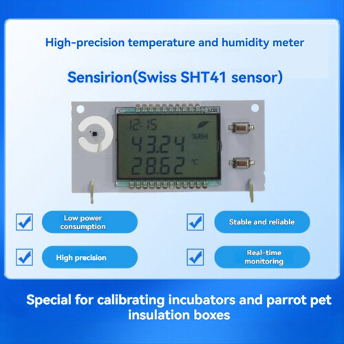 -7800A digitalt termometer/hygrometer for papegøyeklekking 2