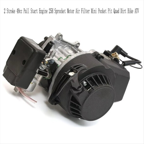 2 Stroke 49cc Pull Engine 25H Sprocket Motor Black 2