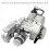 2 Stroke 49cc Pull Engine 25H Sprocket Motor Silver 7