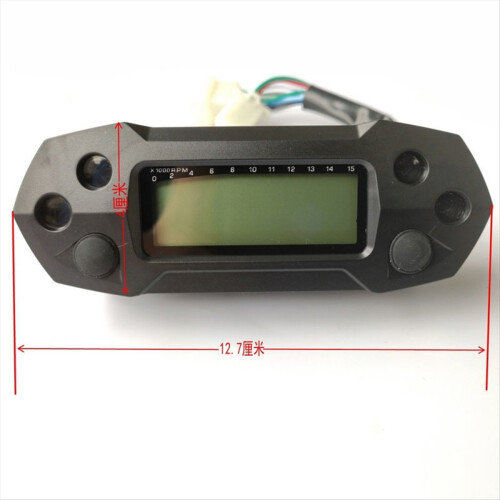 Universal Μοτοσικλέτα LCD Ταχύμετρο Οδόμετρο Ρυθμιζόμενης Ταχύτητας Λαδιού 1