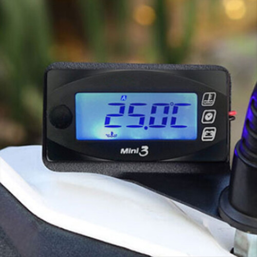Motorcykler Vandtemperatur Voltmeter Tidsvisning 1
