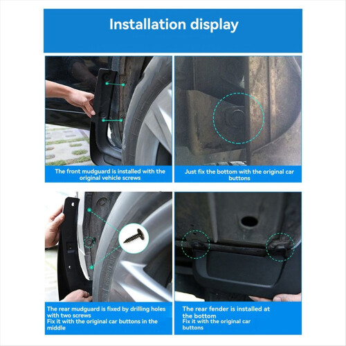 4Pcs Car Mudguards Mud- Mud Flap Splash Guards 2