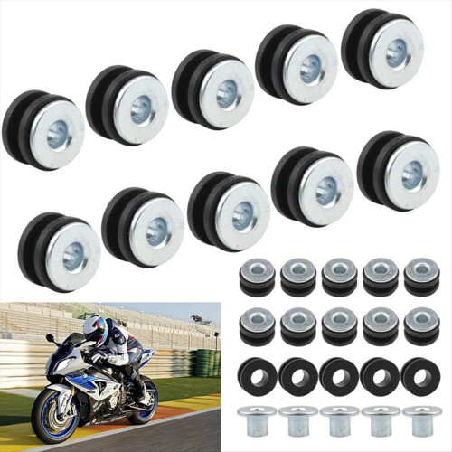 10pcs Motorcycle M6 Rubber Grommets Bolt for for 2