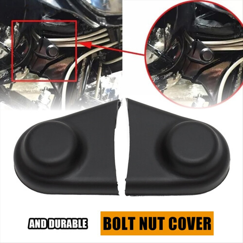 2Pcs Black Rubber Motorcycle Screw Nut Bolts Covers Waterproof 2