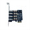 Κάρτα επέκτασης PCIe Express 4 θυρών USB-A 4 ακίδων PCIe σε 4 θύρες, τροφοδοσία 5Gbps 1