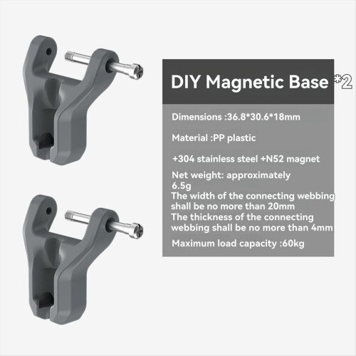 2pcs Maglink Quick Magnetic Buckle Base for Shoulder Wrist Straps 1