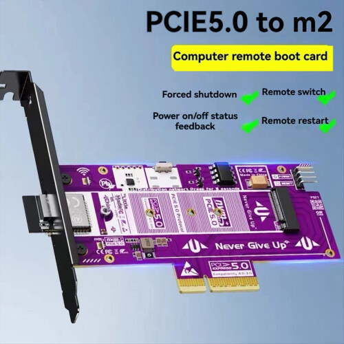 PCIE 5.0 til M2 adapterkort Computer fjernstartkort 1