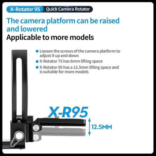 Camera Vertical Bracket for DSLR SLR,Fits Plate for Arca-Type 1