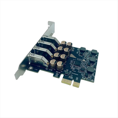Κάρτα επέκτασης 4 θυρών USB 3.0 PCIE, ελεγκτής USB HUB 5Gb για επιτραπέζιο υπολογιστή 1