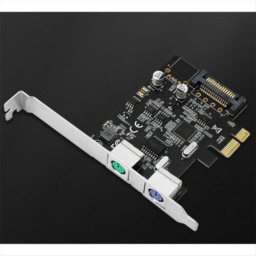 Scheda di espansione PCIE a PS/2 per adattatore PCI-E per mouse e tastiera PS2 2