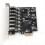 Placa de expansão PCIE USB 3.2 GEN1 5Gbps de 7 portas para PC de mesa 2