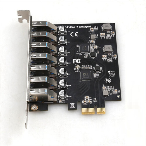 Placa de expansão PCIE USB 3.2 GEN1 5Gbps de 7 portas para PC de mesa 1