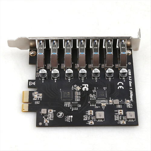 Placa de expansão PCIE USB 3.2 GEN1 5Gbps de 7 portas para PC de mesa 2