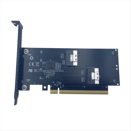 Κάρτα γραφικών προσαρμογέα PCIE 4.0 16X 2 θυρών σε SlimSAS SFF-8654