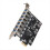 Placa de expansão PCIE USB 3.2 GEN1 5Gbps de 7 portas para PC de mesa 6