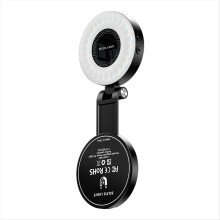 Luz de relleno magnética para teléfono móvil, fotografía en vivo, luz de belleza negra