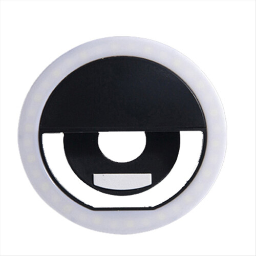 Φωτιστικό LED Selfie Ring με ρυθμιζόμενη φωτεινότητα 3 επιπέδων, μαύρο
