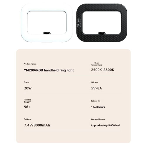 Ring oppladbart fylllys med Bluetooth 1