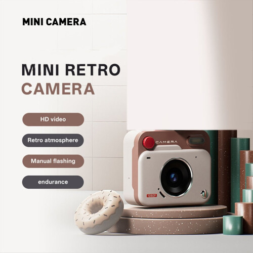 HD CCD Retro Mini Compact Digital Camera 1080P 800W with Screen,B 2