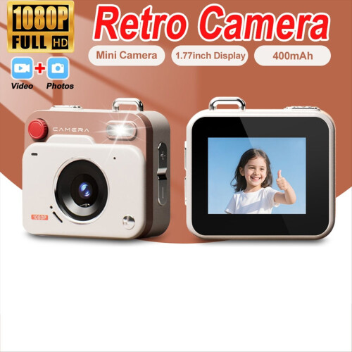 HD CCD Retro Mini Compact Digital Camera 1080P 800W with Screen,C 1