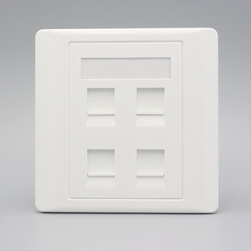 4 stikkontakter CAT6A RJ45 frontplade 2