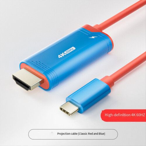 1 stk. 4K 60HZ USB C til HD-kabel til 2 tv'er, bærbar computer, sort 2