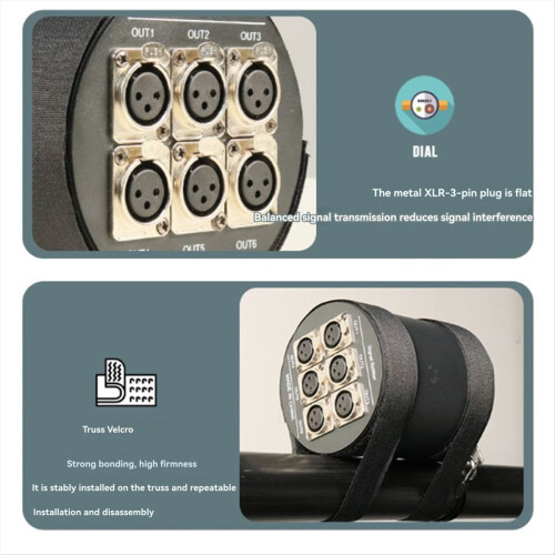 Για τον τυπικό ενισχυτή σήματος DMX512, τον διαιρέτη εξόδου σήματος 6 καναλιών 1