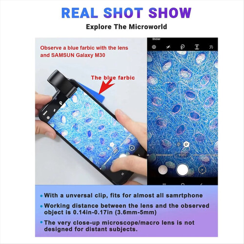 100X Mobile Phone Microscope,HD Optical Lens Digital Microscope 2