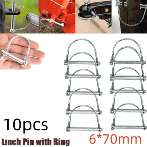 10 peças de pino de travamento de eixo 6*70mm 2