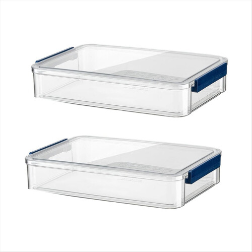 2 Pcs 5.5qt 9 X 13 Plastic Portable Project Case with Lids 2