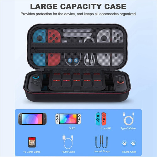 Carrying Case for Switch 2 Travel Case Protective Hard Shell 1