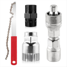 4pcs Bike Repair Tool Kits Freewheel Cassette Lock Ring Crank Puller