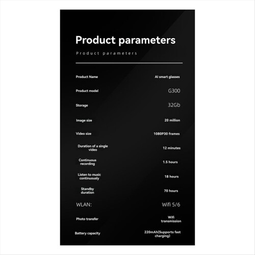 Έξυπνα γυαλιά Pixel 800W με Bluetooth HD Video 1