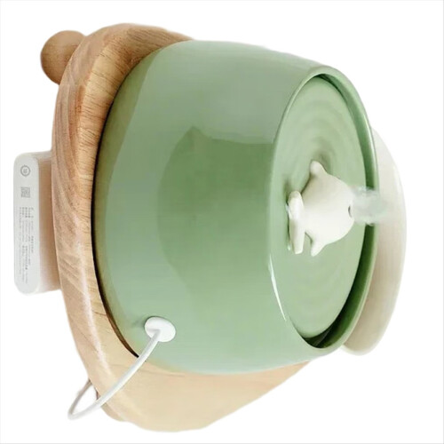 Ceramic Cat Water Fountain USB Charging Automatic Filtration 1