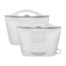 Sacos esterilizadores a vapor de silicone para micro-ondas, sacos a vapor reutilizáveis de 1,5 L