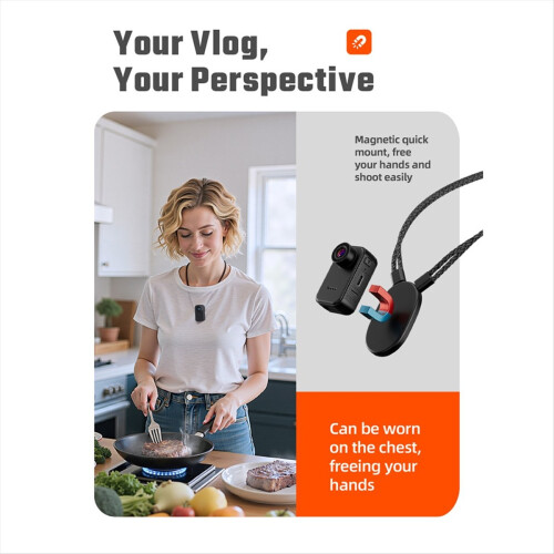 1080P Thumb‑Size Action Camera with 1.47inch HD Screen 128G 1