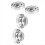 Forkrommede midtre navkapsel dobbel navdeksel for 2