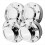 Forkrommede midtre navkapsel dobbel navdeksel for 5
