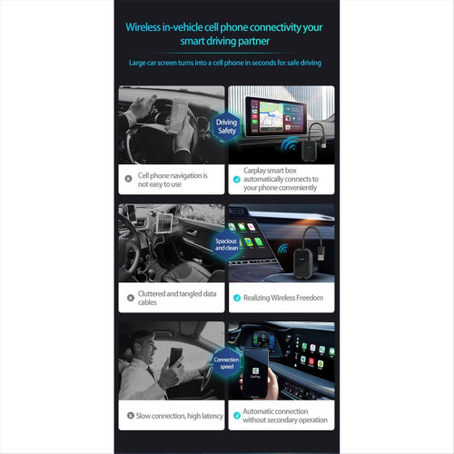Adaptor CarPlay wireless 2 în 1 pentru Android Auto 2