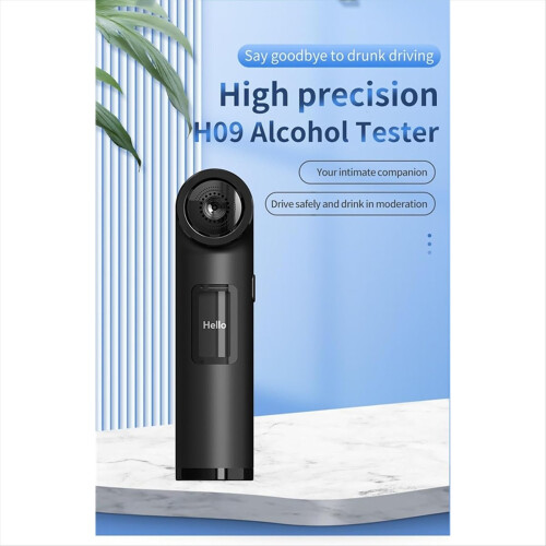Testador de álcool sem contato com display digital LED preto 1