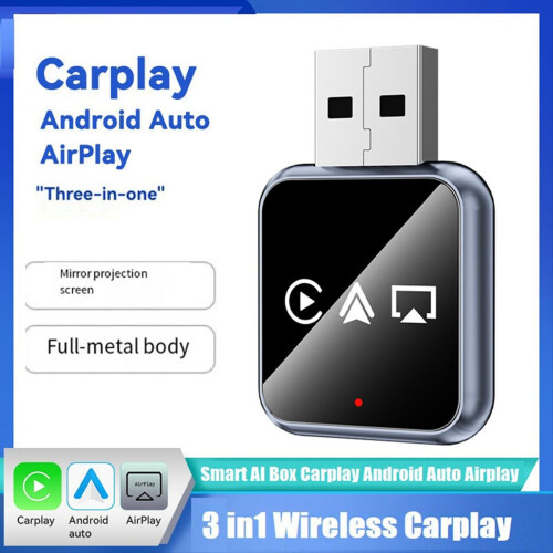 3 In1 Wireless Carplay Adapter Smart AI Carplay Airplay Android 1