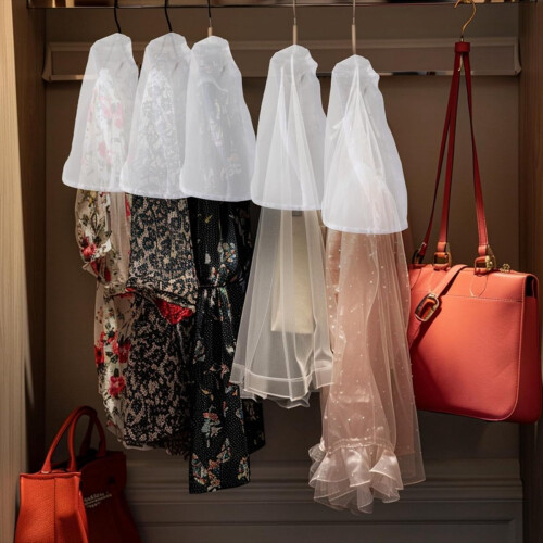 24PCS Garment Covers for Hanging Clothes Shoulder Dust Covers 2