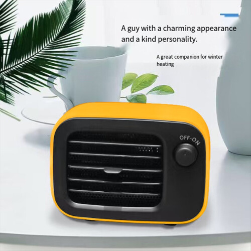 Draagbare desktopverwarming, ventilator, miniverwarming, thuiskantoorverwarming, EU-stekker 1