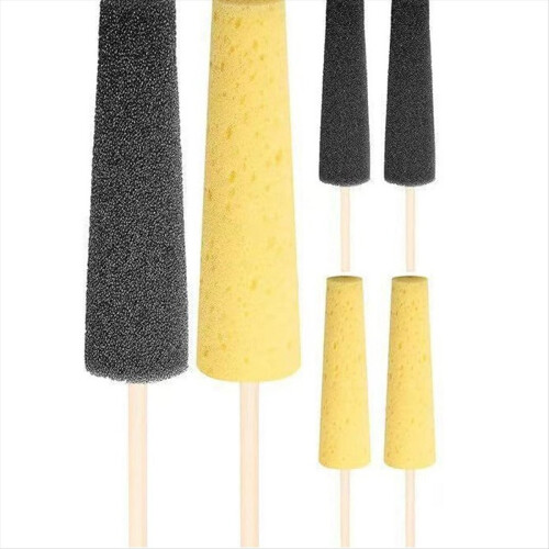 6 Pcs Pottery Sponges for Clay with Stick Pottery Trimming Tools