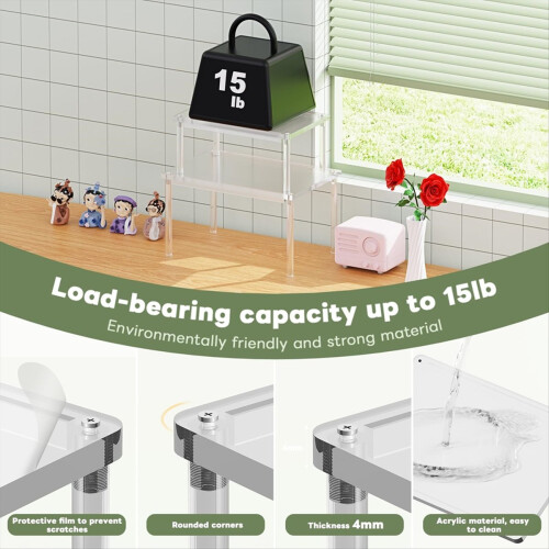 2Pack Acrylic Cabinet Organizer
Acrylic Display Shelves 2