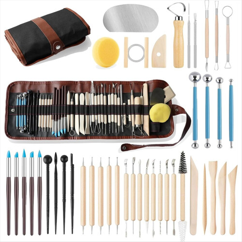 43PCS Pottery Tools Pottery Tool for Sculpting Polymer Clay Tools Kit